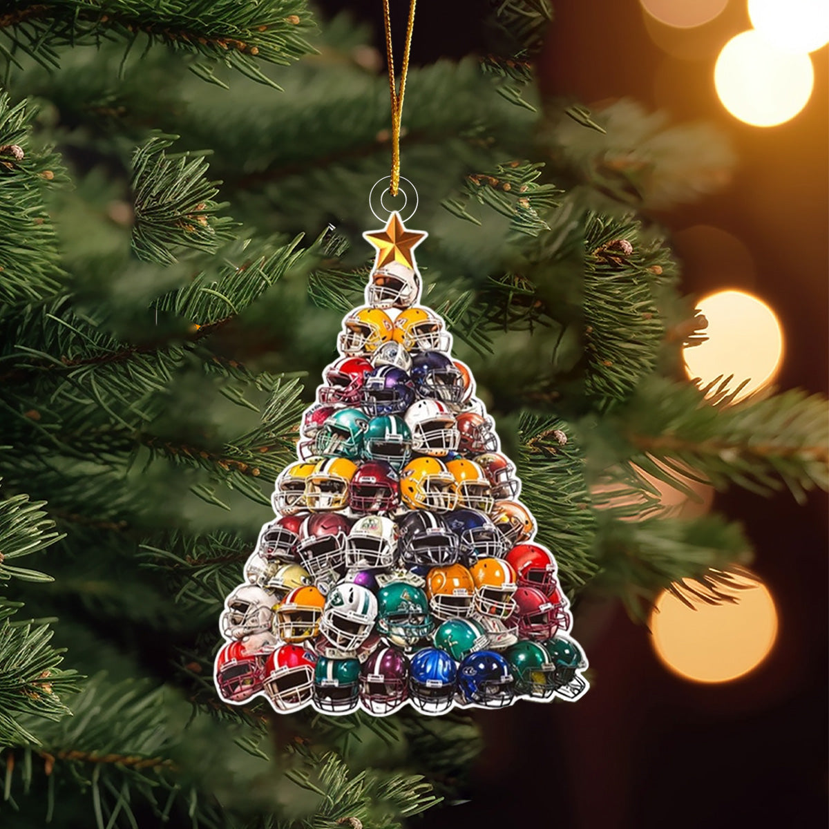 Football Tree Ornament, Funny Cats Ornament, Perfect Gift For Football Lovers