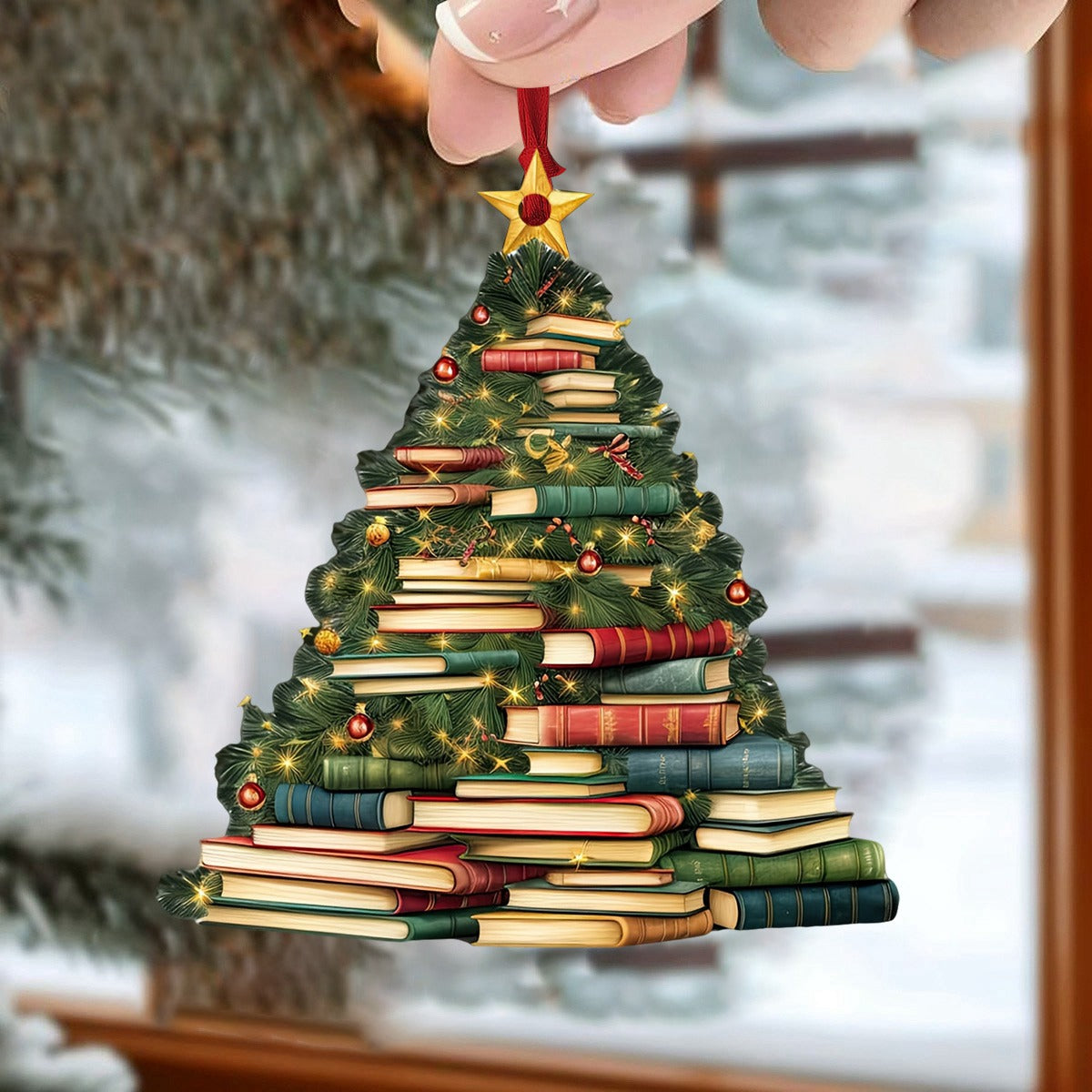 Christmas Tree Ornament, Perfect Gift For Book Lovers Book Club Ornament