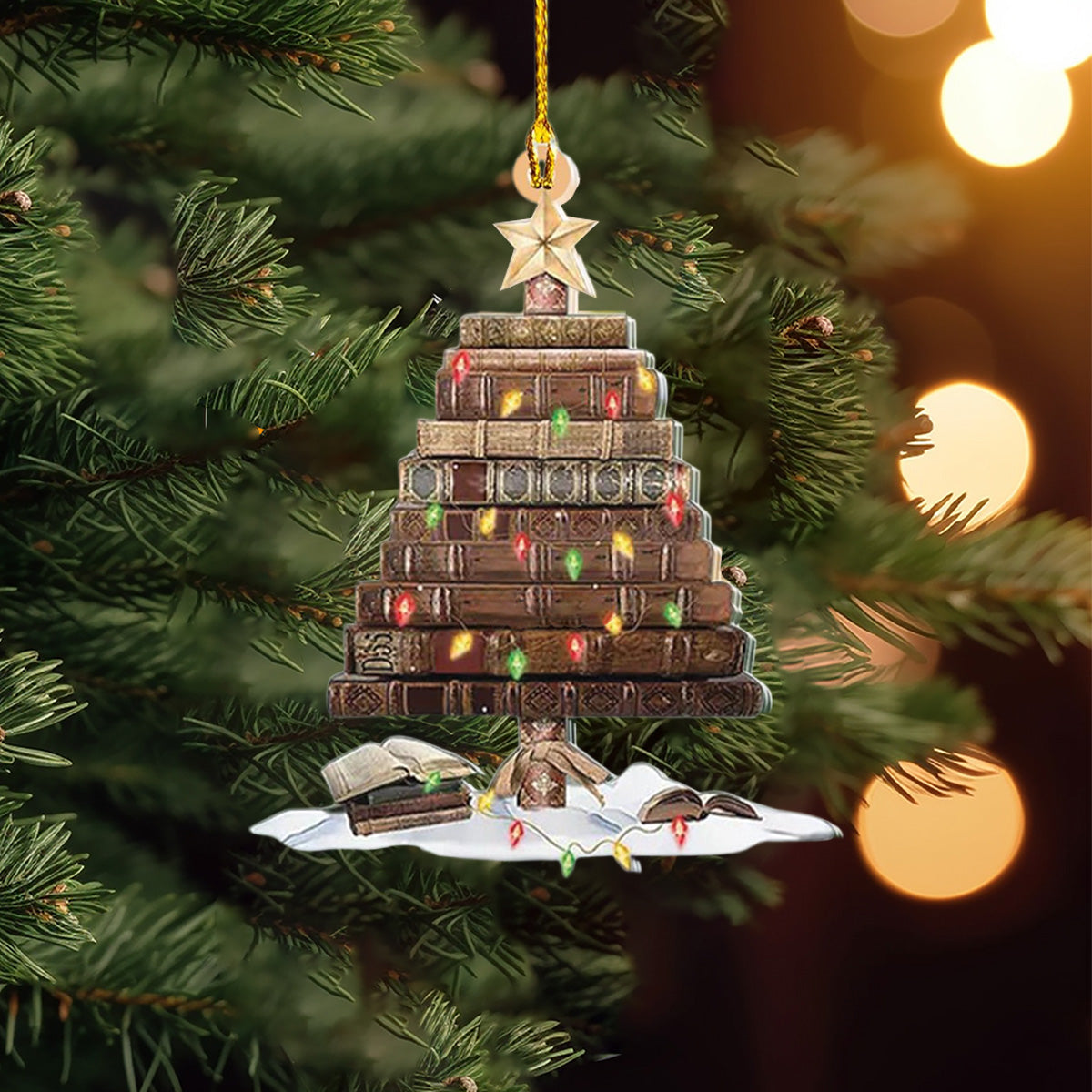 Books Christmas Ornament Ornament, Book Lovers Librarian Ornament