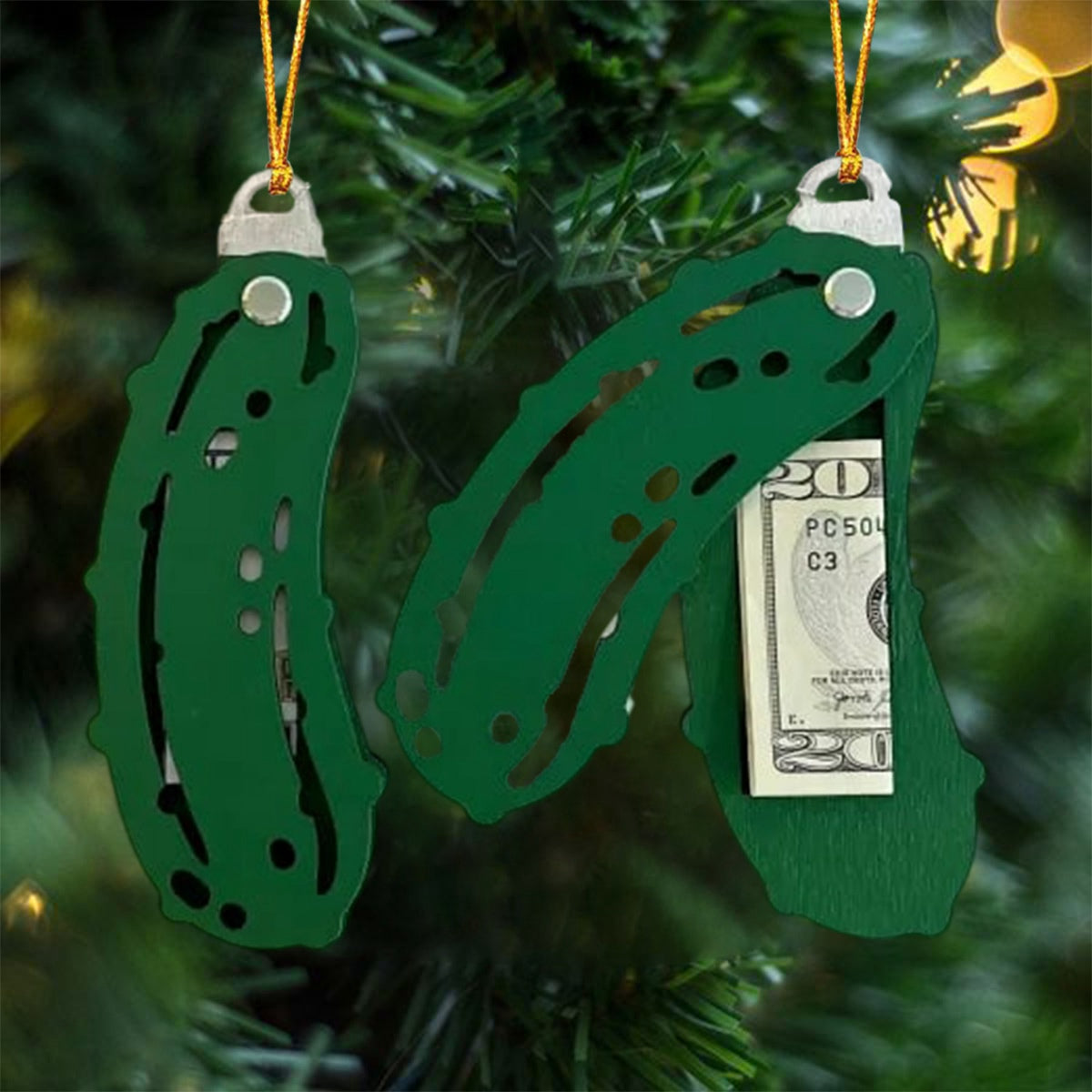 2024 Christmas Ornament - Christmas Pickle Money Holders