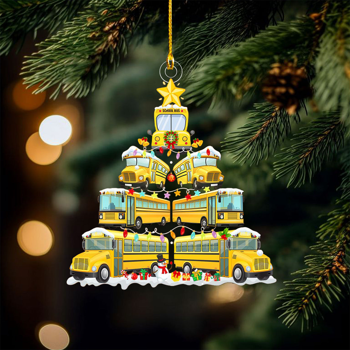 School Bus Ornament - Perfect Gift For Bus Driver