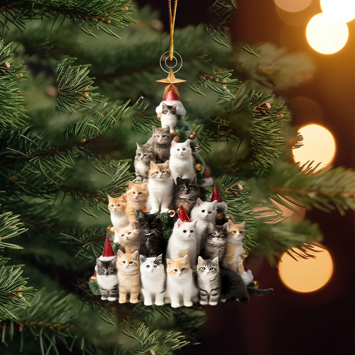 Cat Tree Ornament, Funny Cats Ornament, Perfect Gift For Cat Lovers