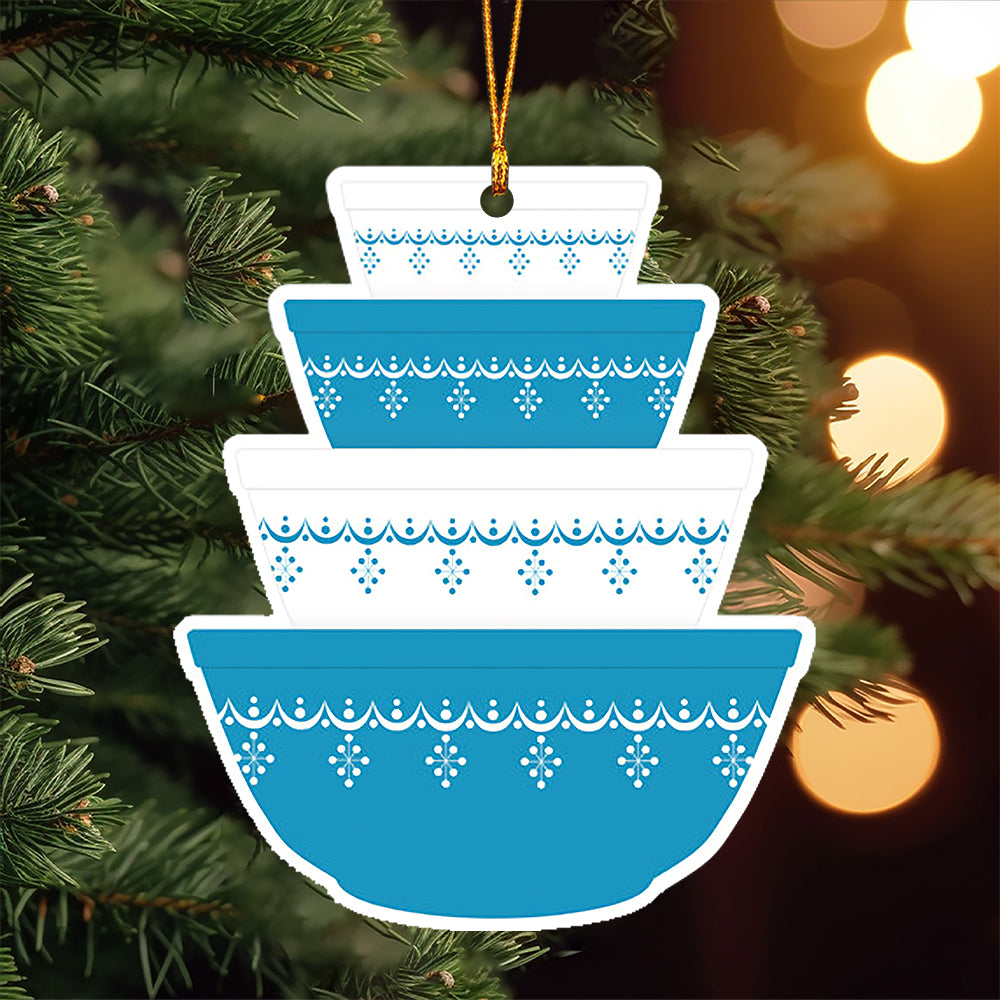Mixing Bowl Stack Christmas Ornaments