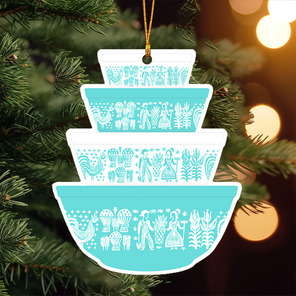 Mixing Bowl Stack Christmas Ornaments