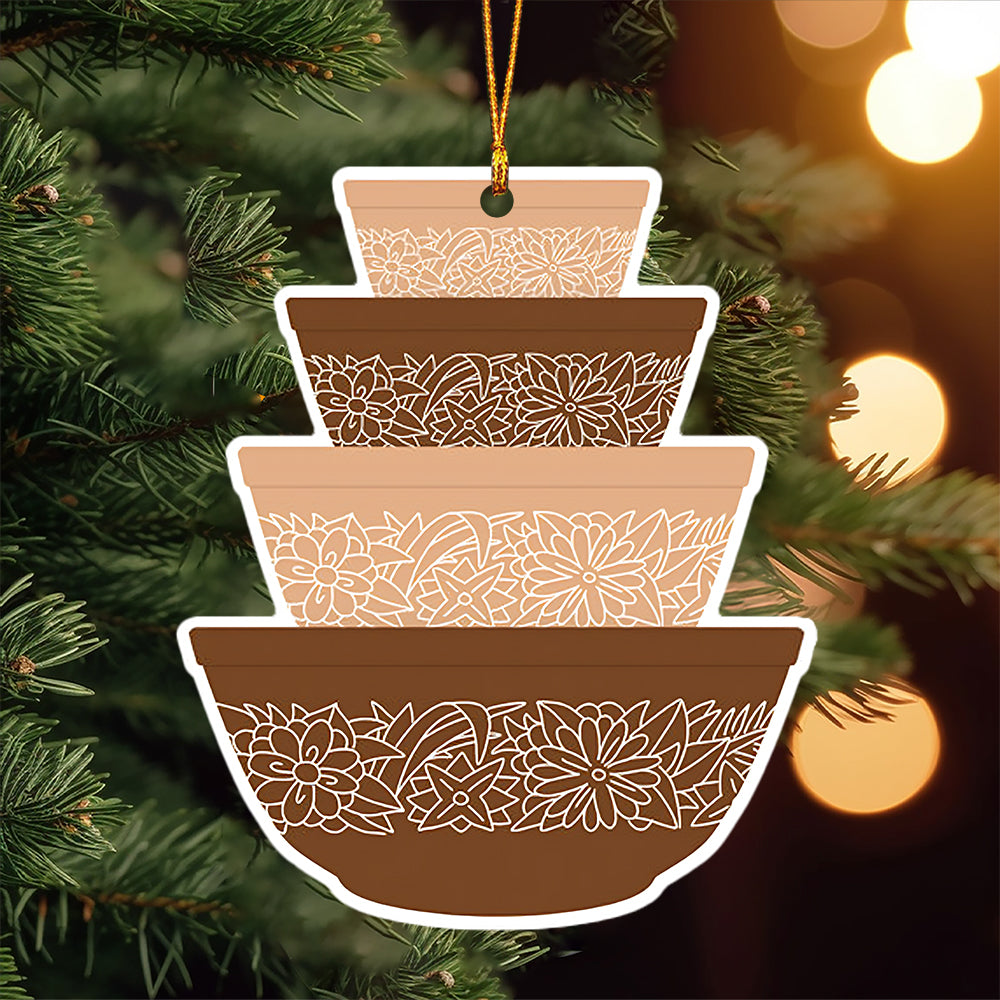 Mixing Bowl Stack Christmas Ornaments