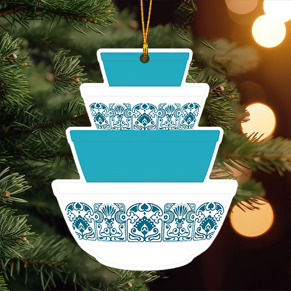 Mixing Bowl Stack Christmas Ornaments