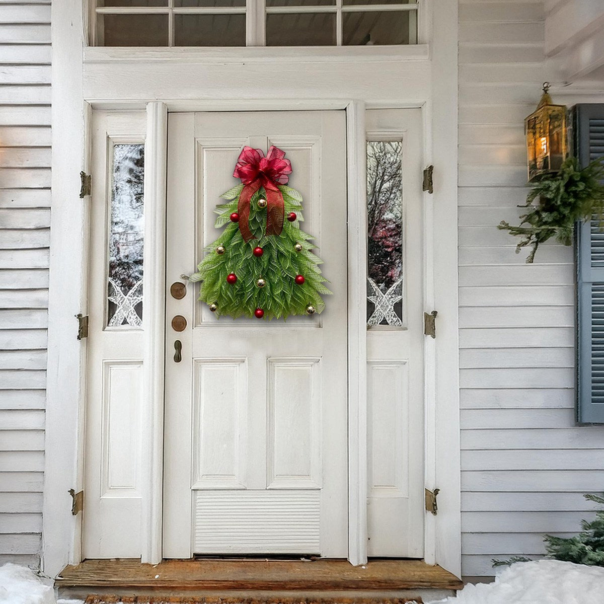 Handmade Christmas Tree Wreath for Front Door