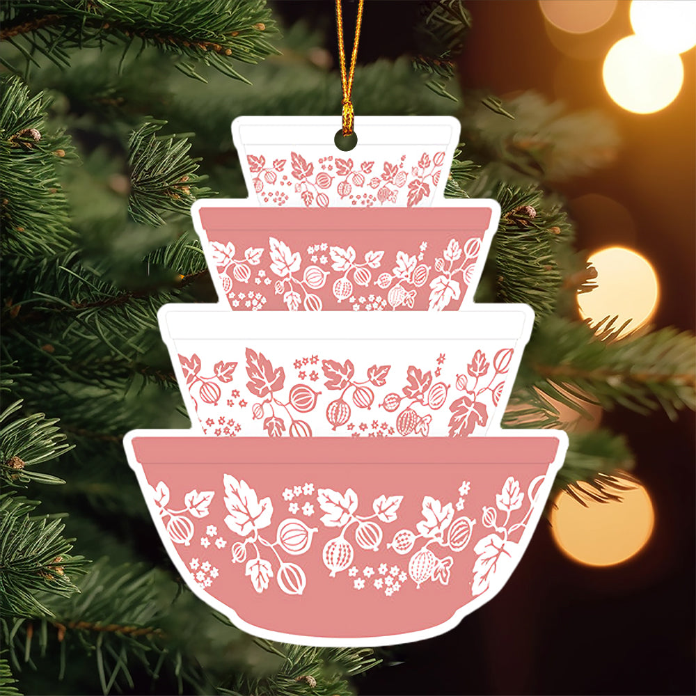 Mixing Bowl Stack Christmas Ornaments