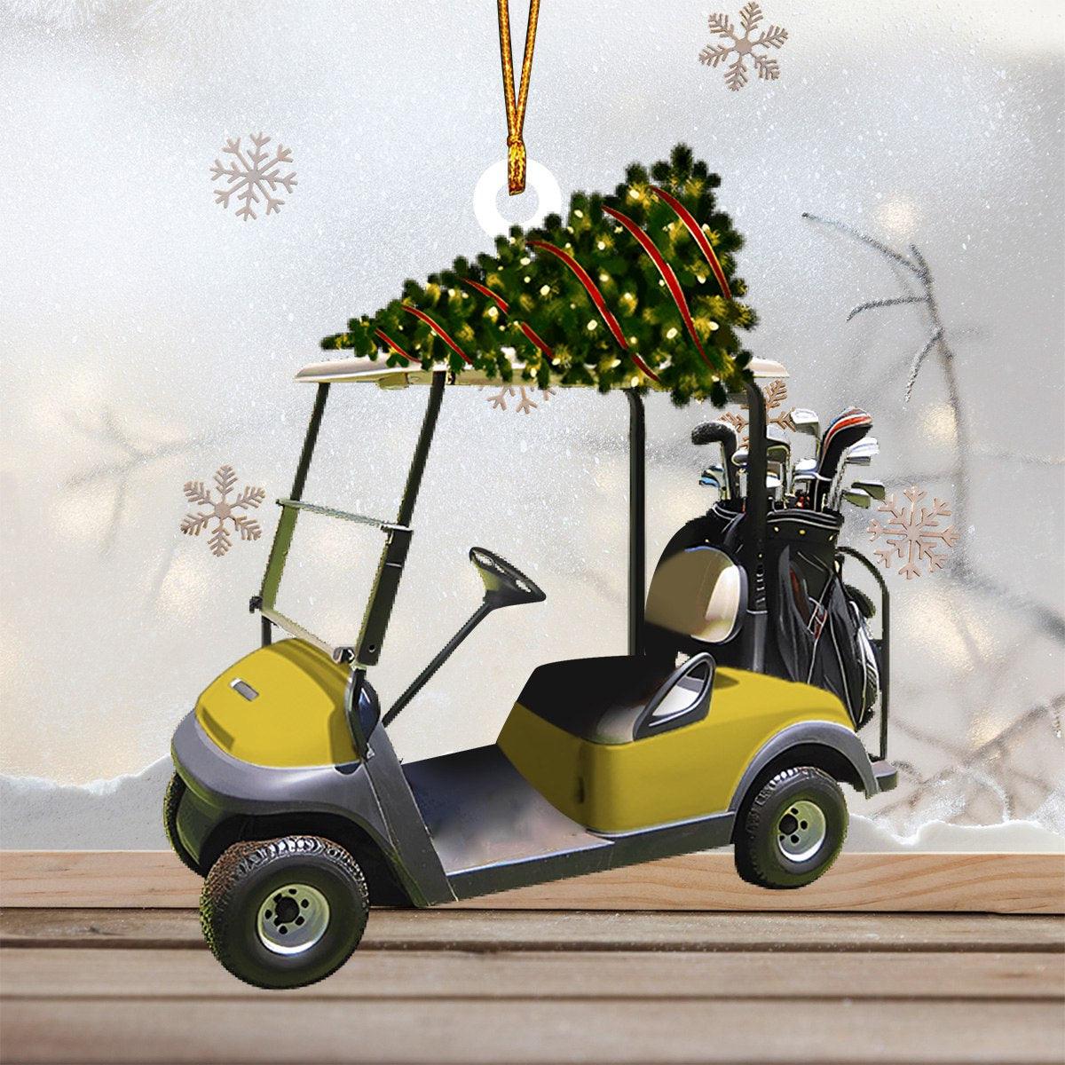 Riding Golf Christmas Ornament, Gifts For Golfer
