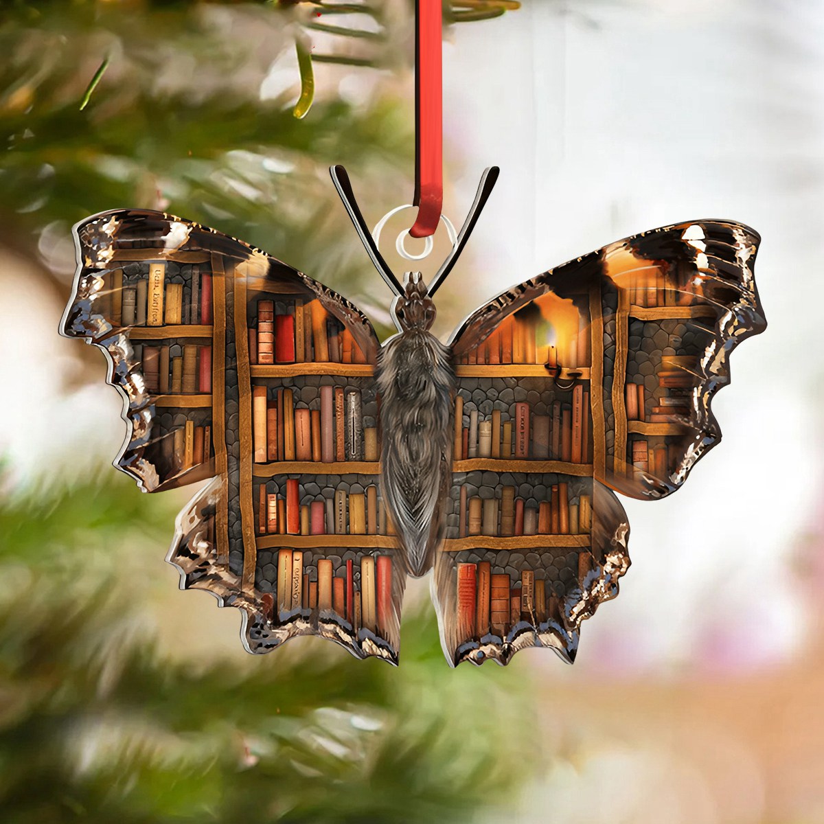 Butterfly Book Ornament - Gift For Book Lovers- Christmas Gift