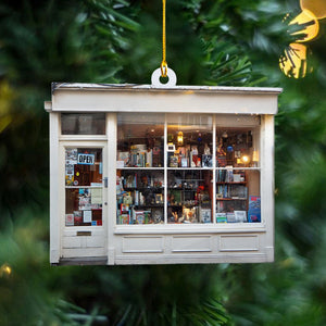 Bookstore Christmas Ornament, Gift For Book Lovers