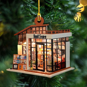 Bookshelf Christmas Ornament, Perfect Gift For Book Lovers Book Club Ornament