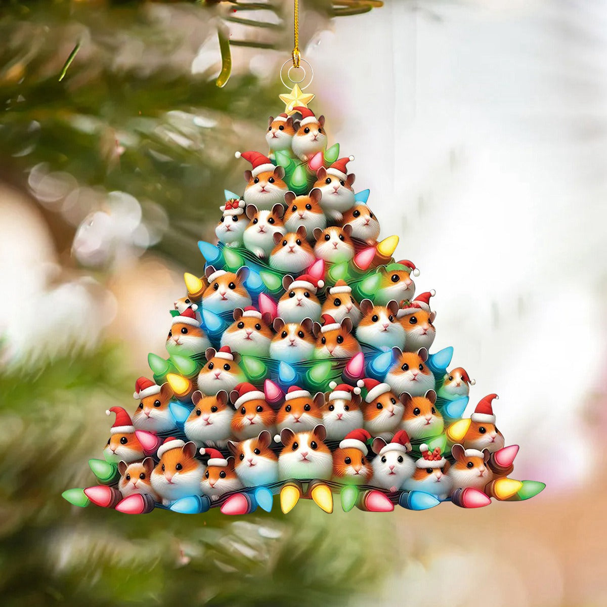 Hamster Christmas Tree Ornament - Perfect Gift For Hamster Lovers