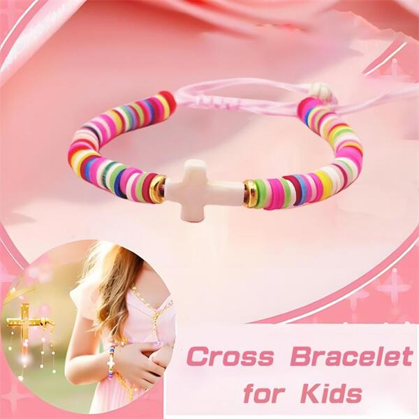 Faith Cross Bracelet - Baptism & First Communion Gift for Girls & Boys