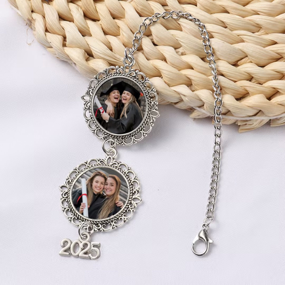 Graduation Tassel Personalized Memorial Photo Charm, Commemorative Graduation Gift For Her