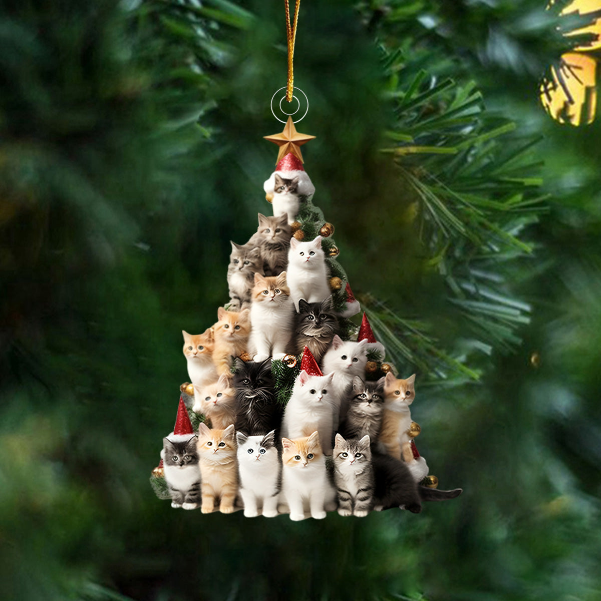 Cat Tree Ornament, Funny Cats Ornament, Perfect Gift For Cat Lovers