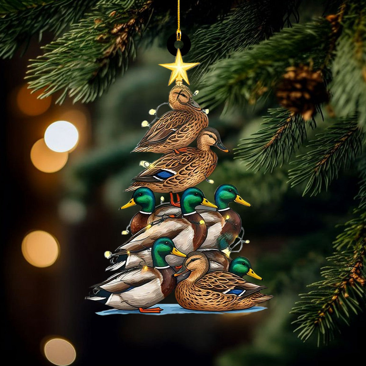 Mallard Duck Tree Christmas Ornament - Hunting Duck Ornament