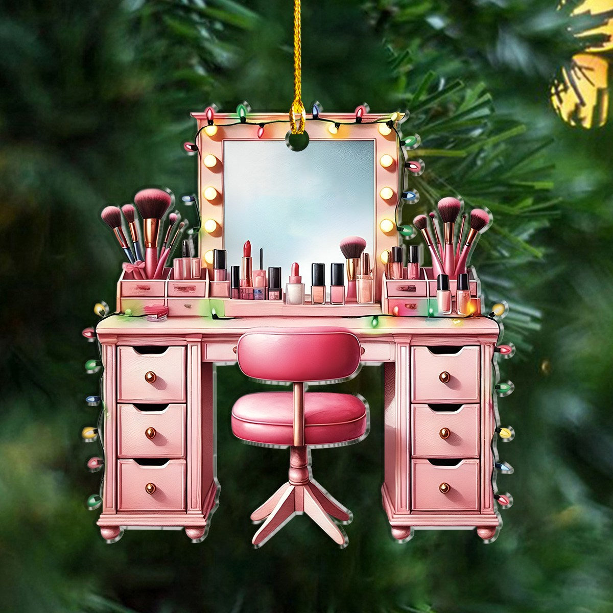 Makeup Artist Christmas Ornament, Makeup Lover Gift