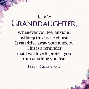 To My Granddaughter, Drive Away Your Anxiety Amethyst Drop Bracelet