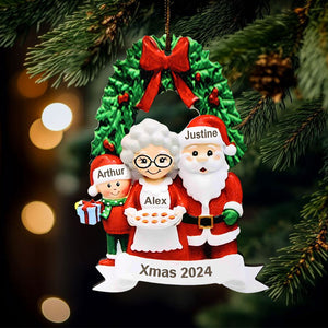 Personalized Handwritten Grandparents And Grandkids Christmas Xmas Tree Decoration Ornament