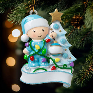 2024 Personalized Baby Boy Girl Decorating Tree Christmas Handwritten Ornament