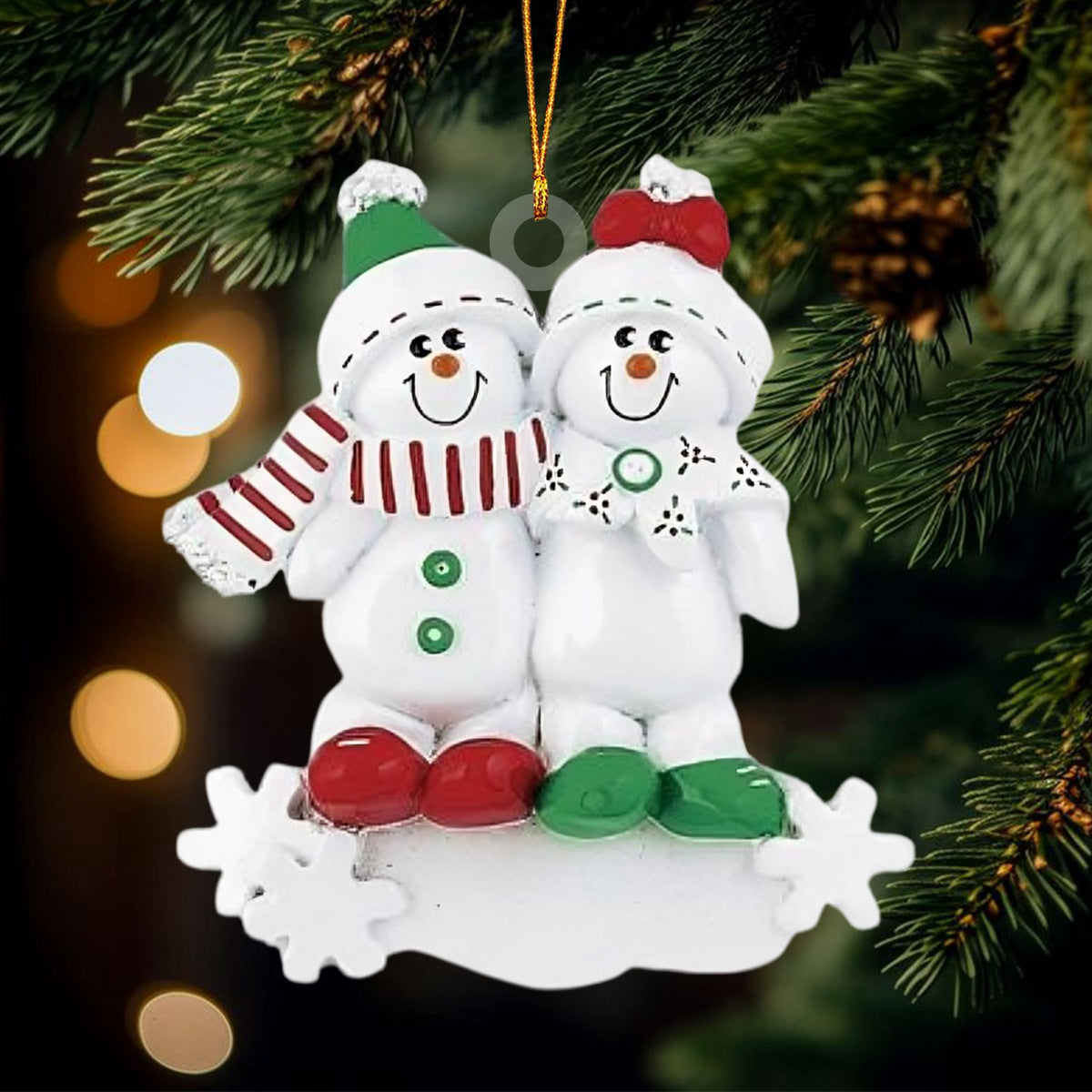 Personalized Handwritten Snowman Family Personalized Christmas Xmas Tree Decoration Ornament