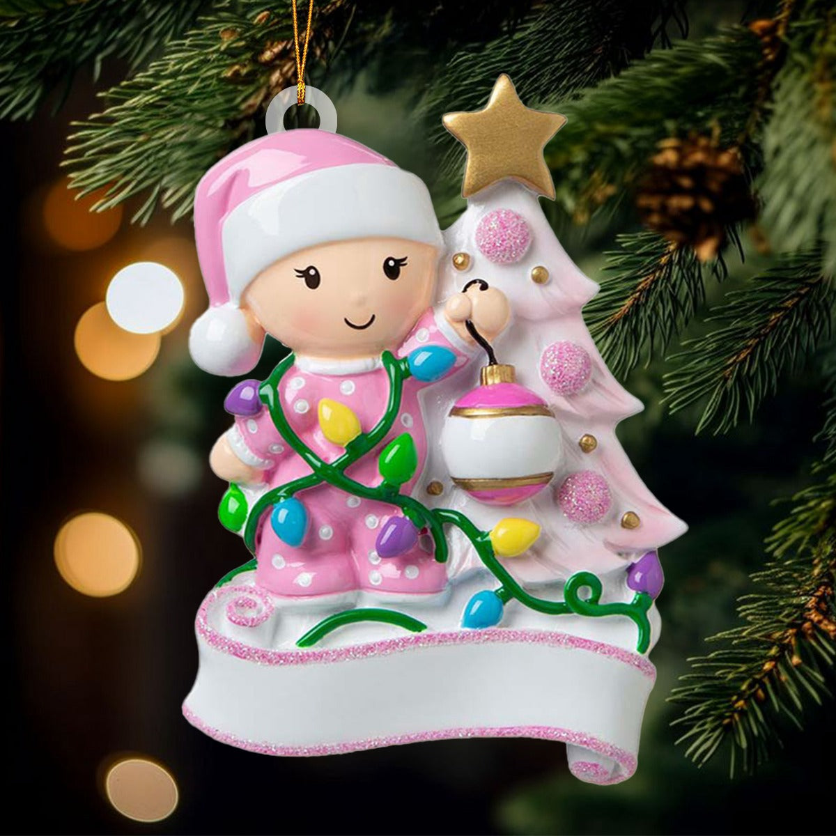 2024 Personalized Baby Boy Girl Decorating Tree Christmas Handwritten Ornament