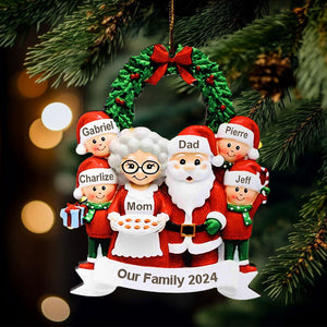 Personalized Handwritten Grandparents And Grandkids Christmas Xmas Tree Decoration Ornament