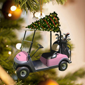 Riding Golf Christmas Ornament, Gifts For Golfer