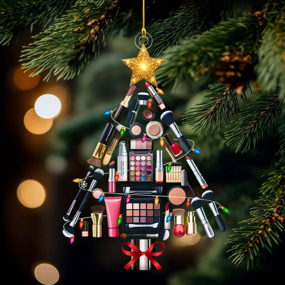 Makeup Artist Christmas Tree Ornament, Beauty Influencer Gift