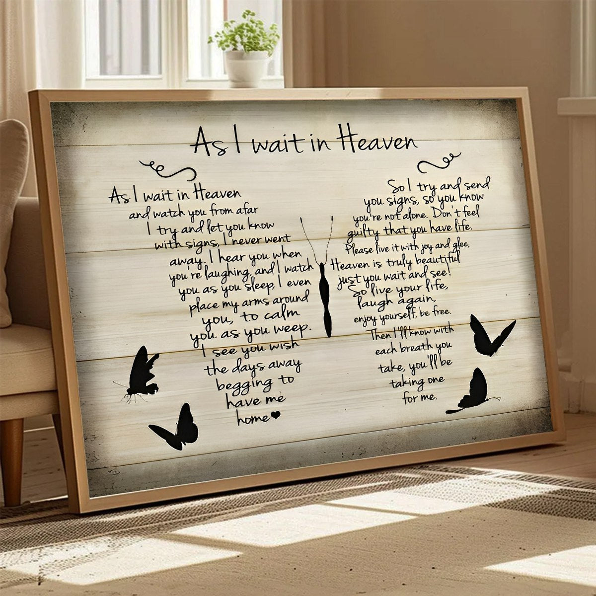 As i wait in heaven Gallery Wrapped Poster