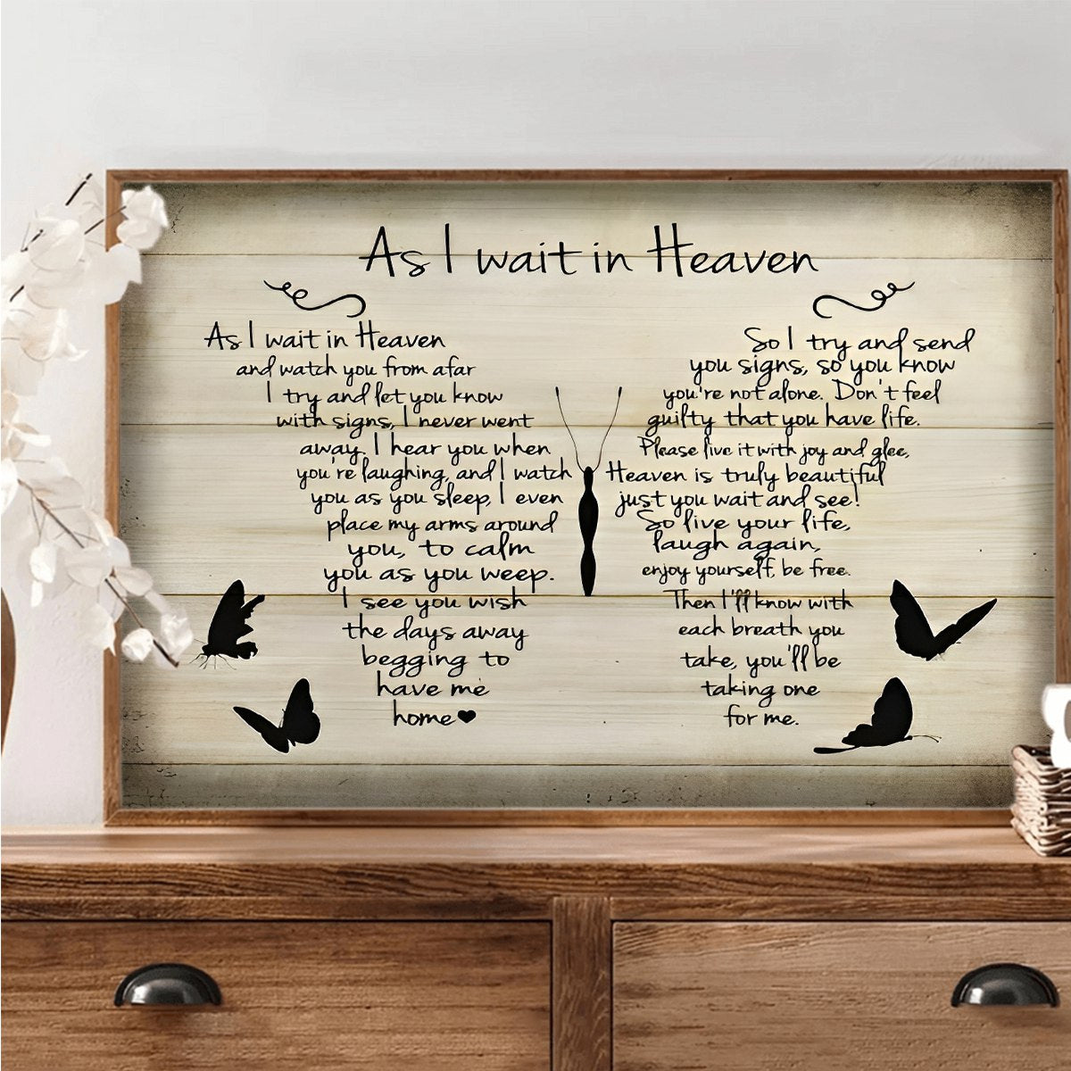 As i wait in heaven Gallery Wrapped Poster