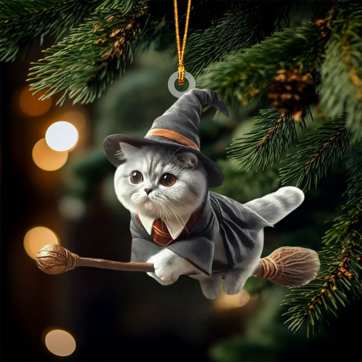 Cute Cat Christmas Ornament, Gifts For Cat Lovers Ornament