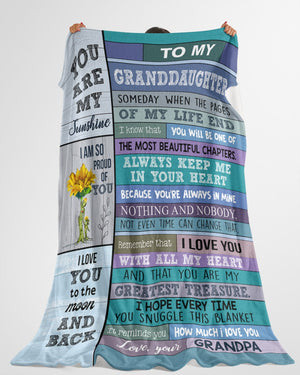 Always Keep Me In Your Heart - Special Gift For Granddaughter Fleece Blanket