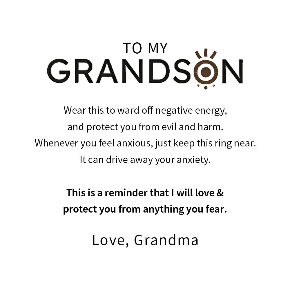 To My Grandson Evil Eye Fidget Ring