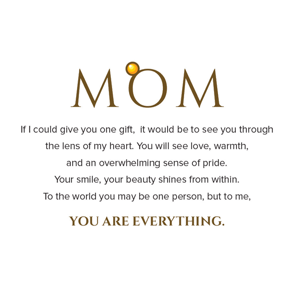 To My Mom Magnifying Glass Pendant Necklace