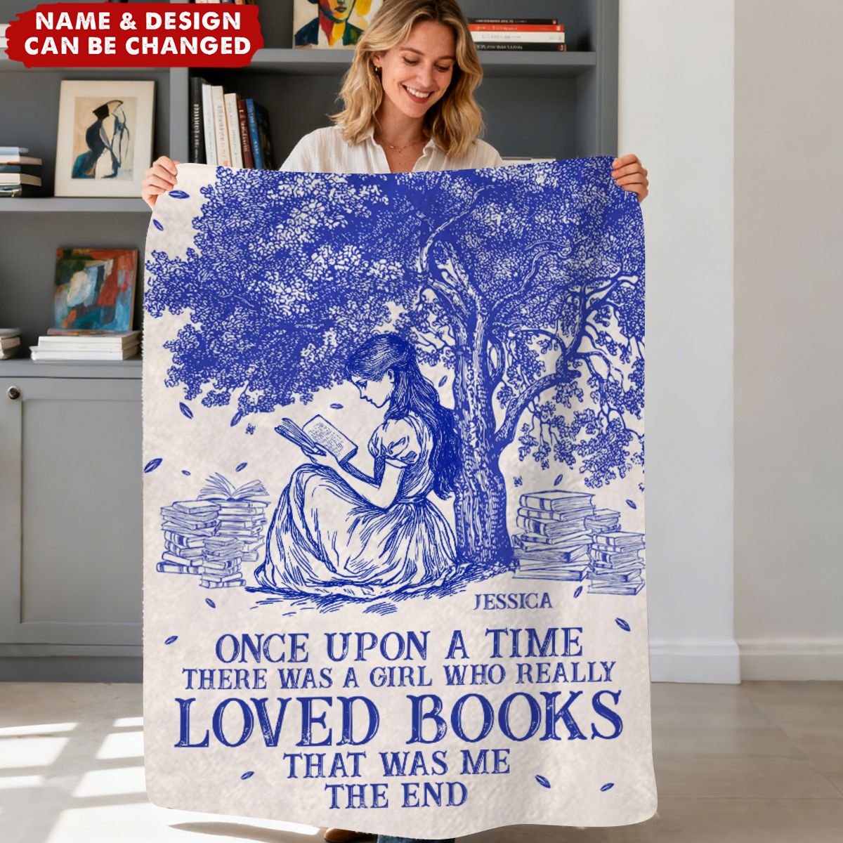 Once Upon A Time Chinoiserie Toile De Jouy - Personalized Blanket
