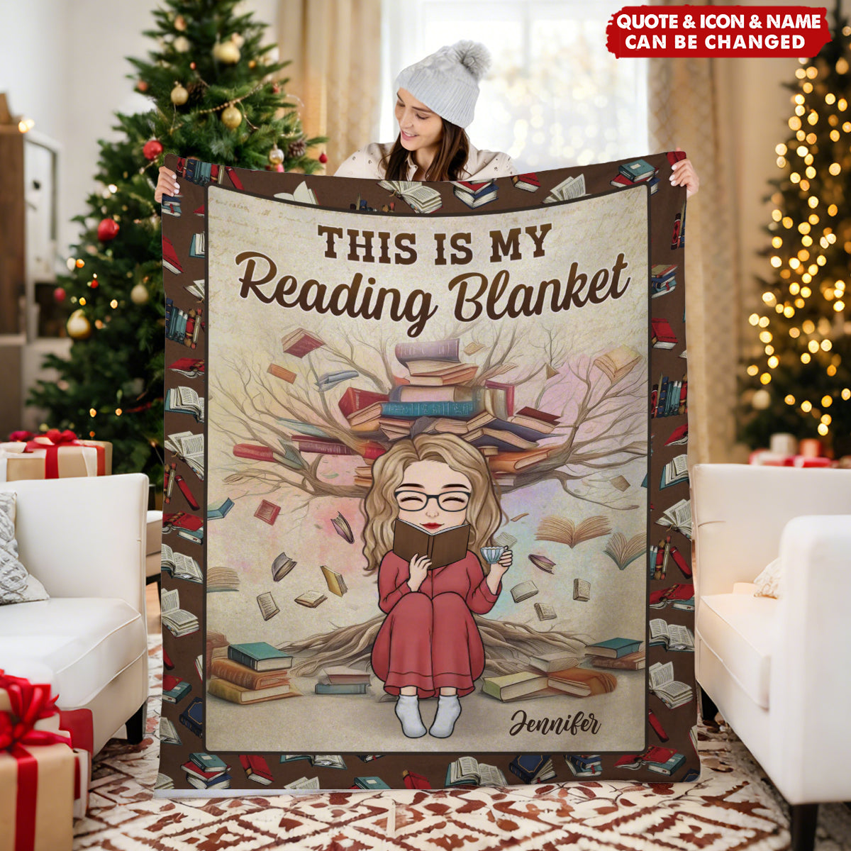 Personalized Blanket - Bookish Gifts For Book Lovers, Bookworms, Readers - The Warmth Of A Blanket Enhances Every Story