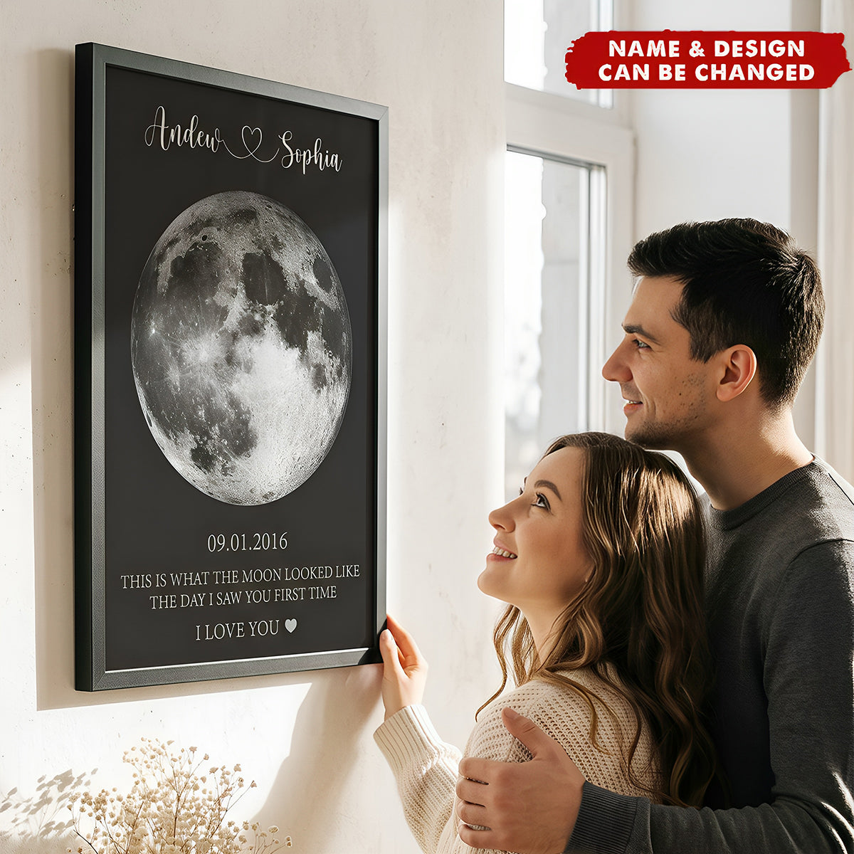 This Is What The Moon Looked Like Anniversary Valentine's Day Gifts - Personalized Poster