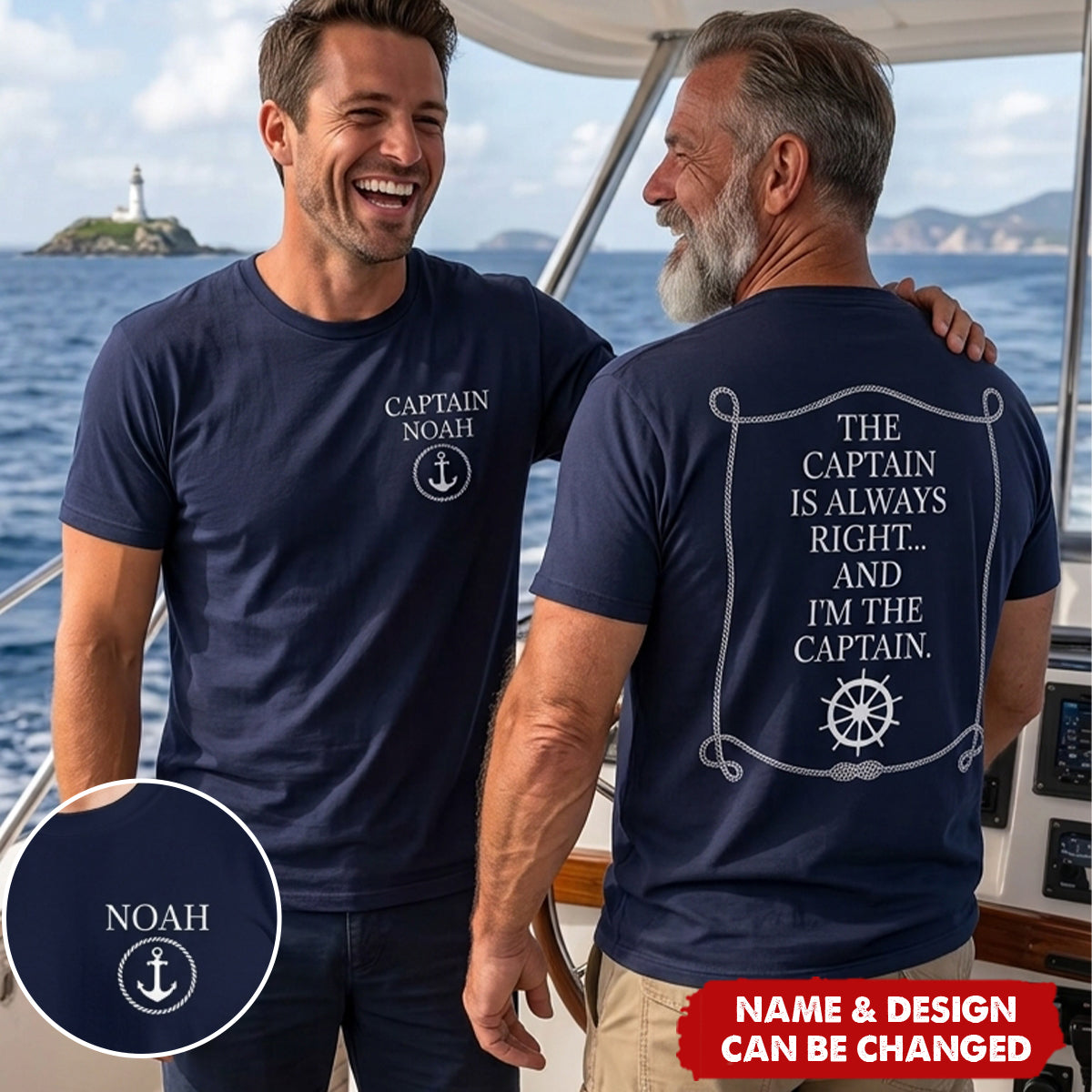 Custom Captain Boating Nautical - The Captain Is Always Right - Personalized Shirt