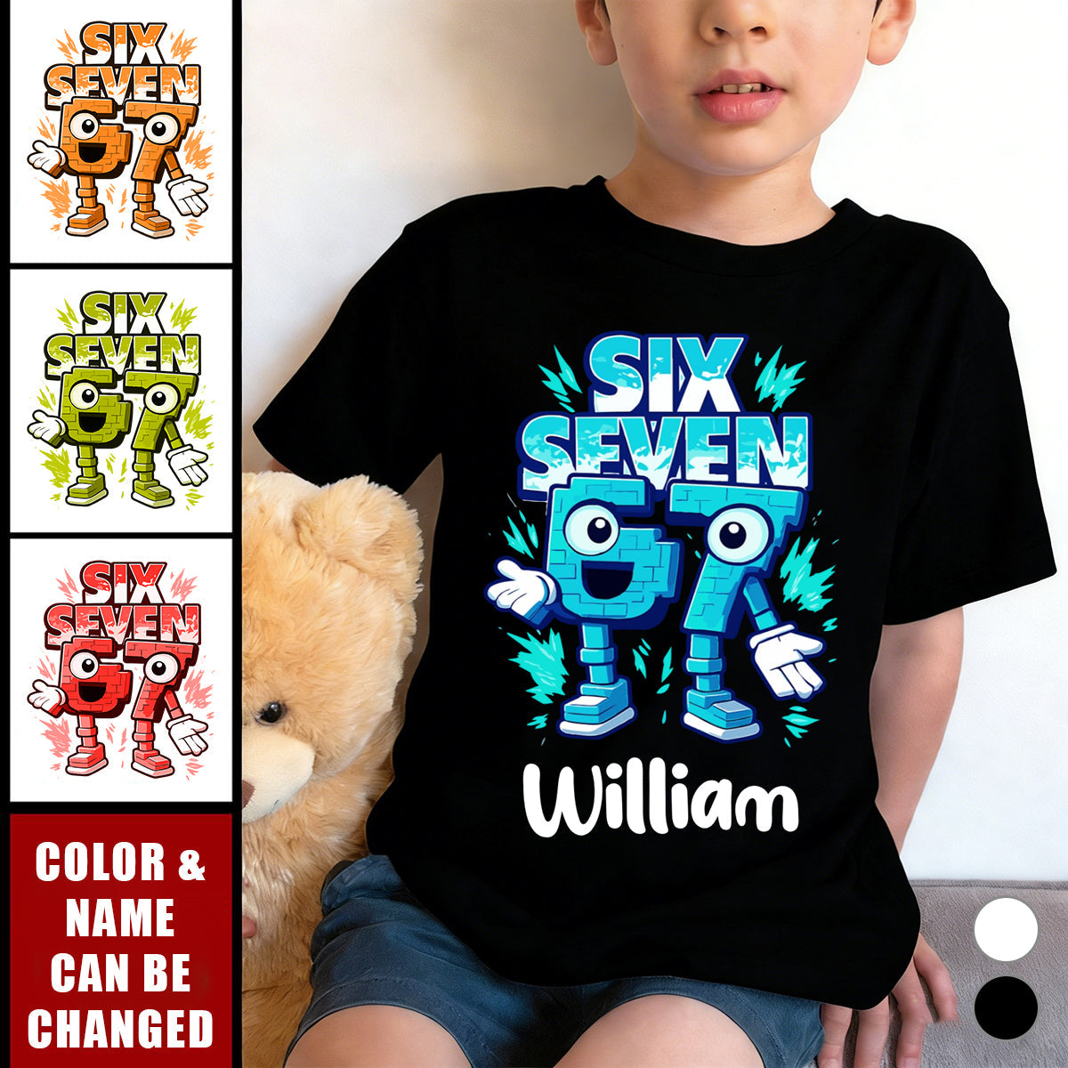 Brainrot Six Seven Kid Gaming - Personalized Shirt