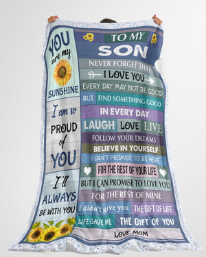 I Am So Proud Of You - Best Gift For Son Fleece Blanket