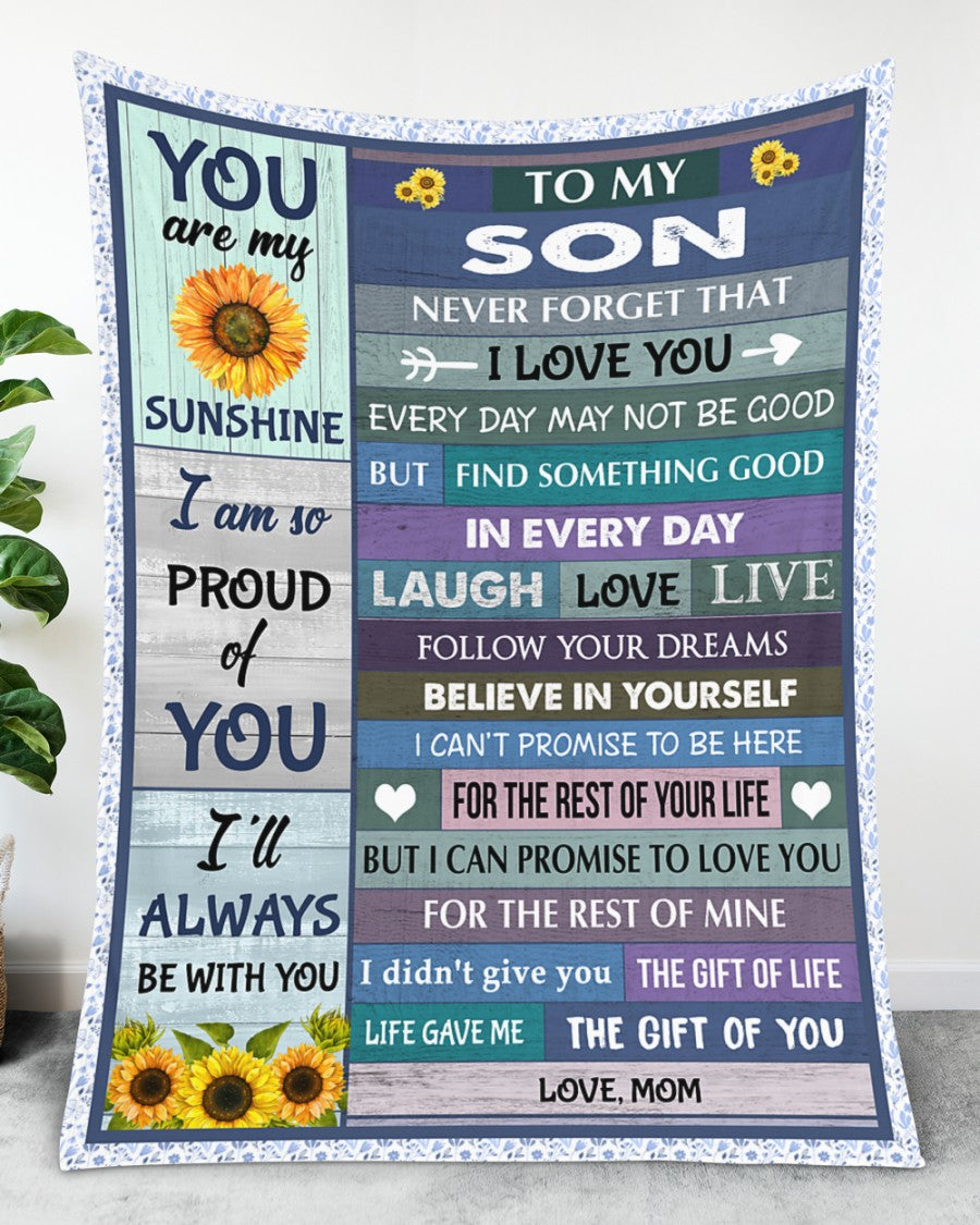 I Am So Proud Of You - Best Gift For Son Fleece Blanket