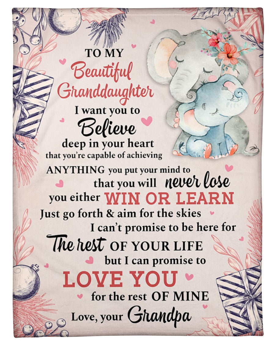 I Want You To Believe Deep In Your Heart - Amazing Gift For Granddaughter Fleece Blanket