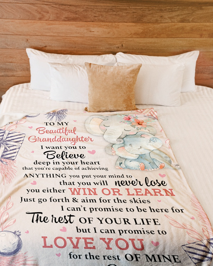 I Want You To Believe Deep In Your Heart - Amazing Gift For Granddaughter Fleece Blanket