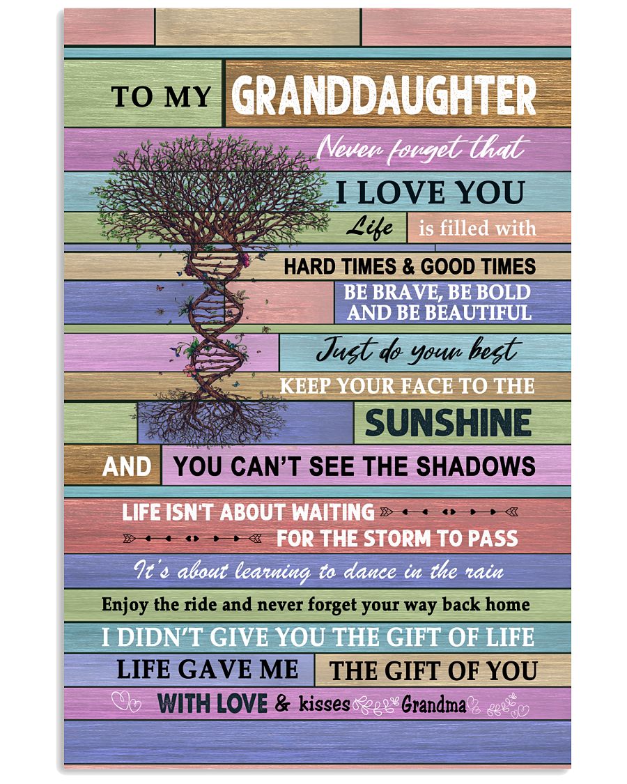 Never Forget That I Love You - Best Gift For Granddaughter Vertical Poster