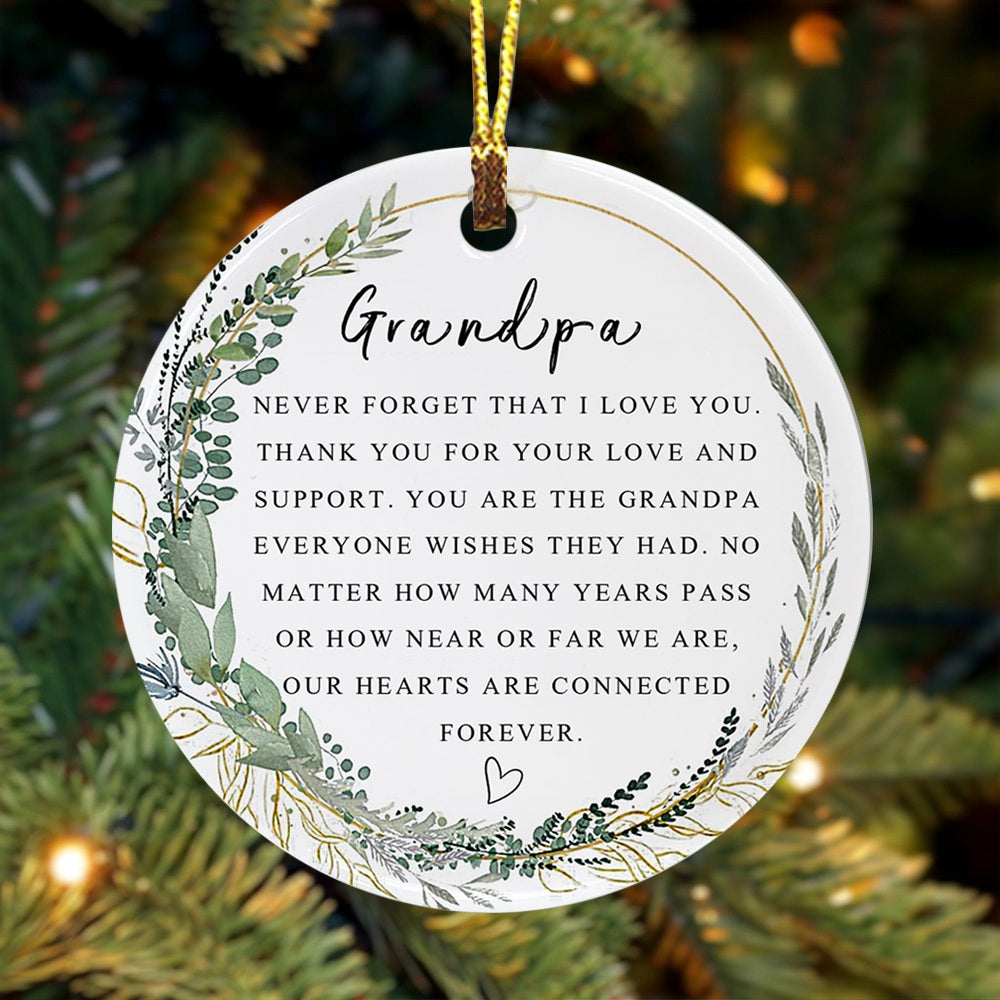 Grandpa Christmas Ornament for Grandpa Forever Ornament Grandpa Best Grandpa Ever Gift