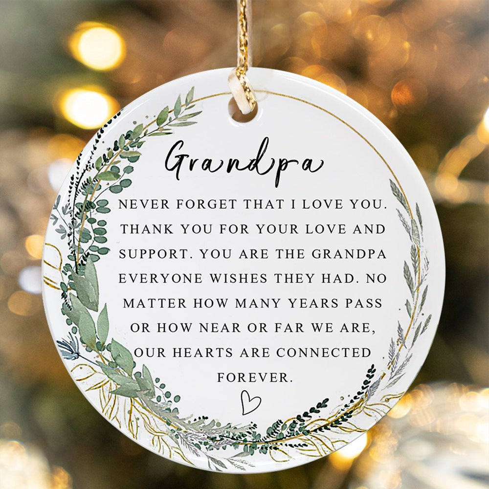 Grandpa Christmas Ornament for Grandpa Forever Ornament Grandpa Best Grandpa Ever Gift