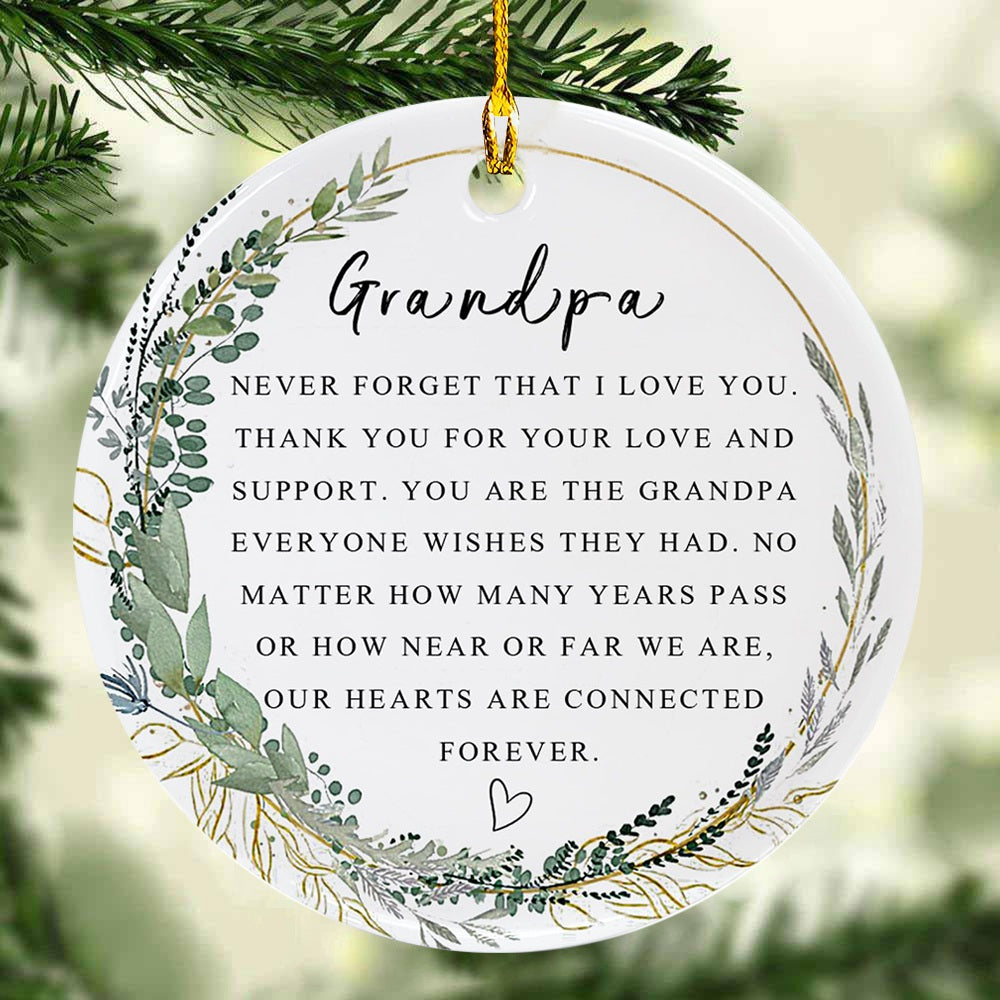 Grandpa Christmas Ornament for Grandpa Forever Ornament Grandpa Best Grandpa Ever Gift