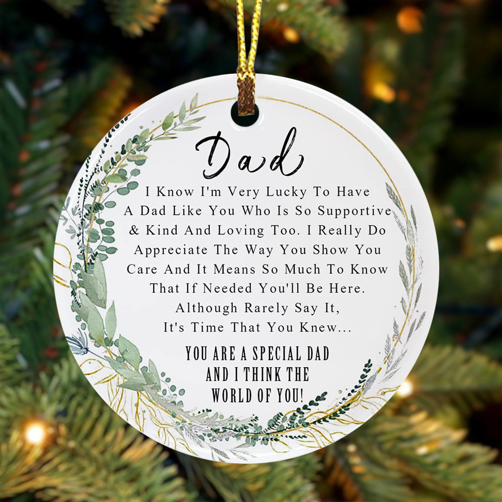 Dad Ornaments Best Dad Ever Gift Father Dad Christmas Ornament